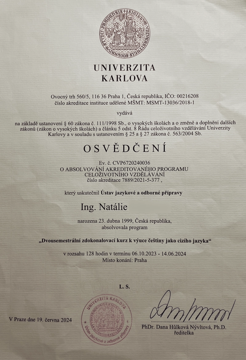 Další informace - Кurzy, diplomy, certifikáty - fotografie 1