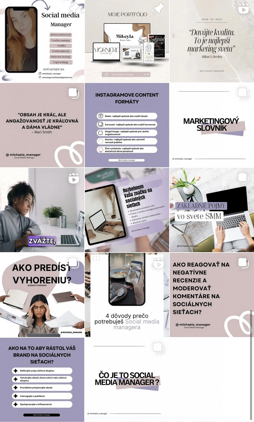 Portfolio work - Správa socialných sietí