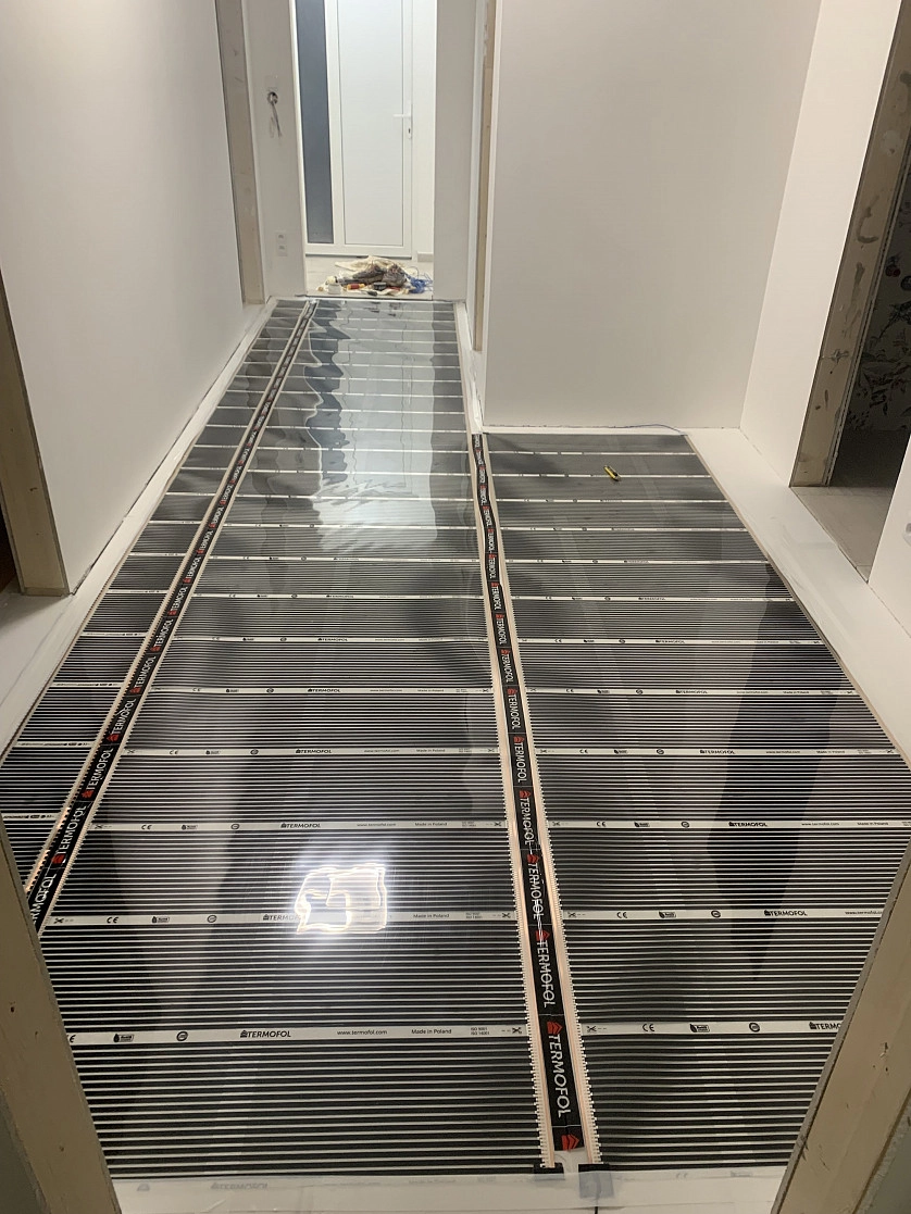 Práce v portfoliu - instalace teplé podlahy