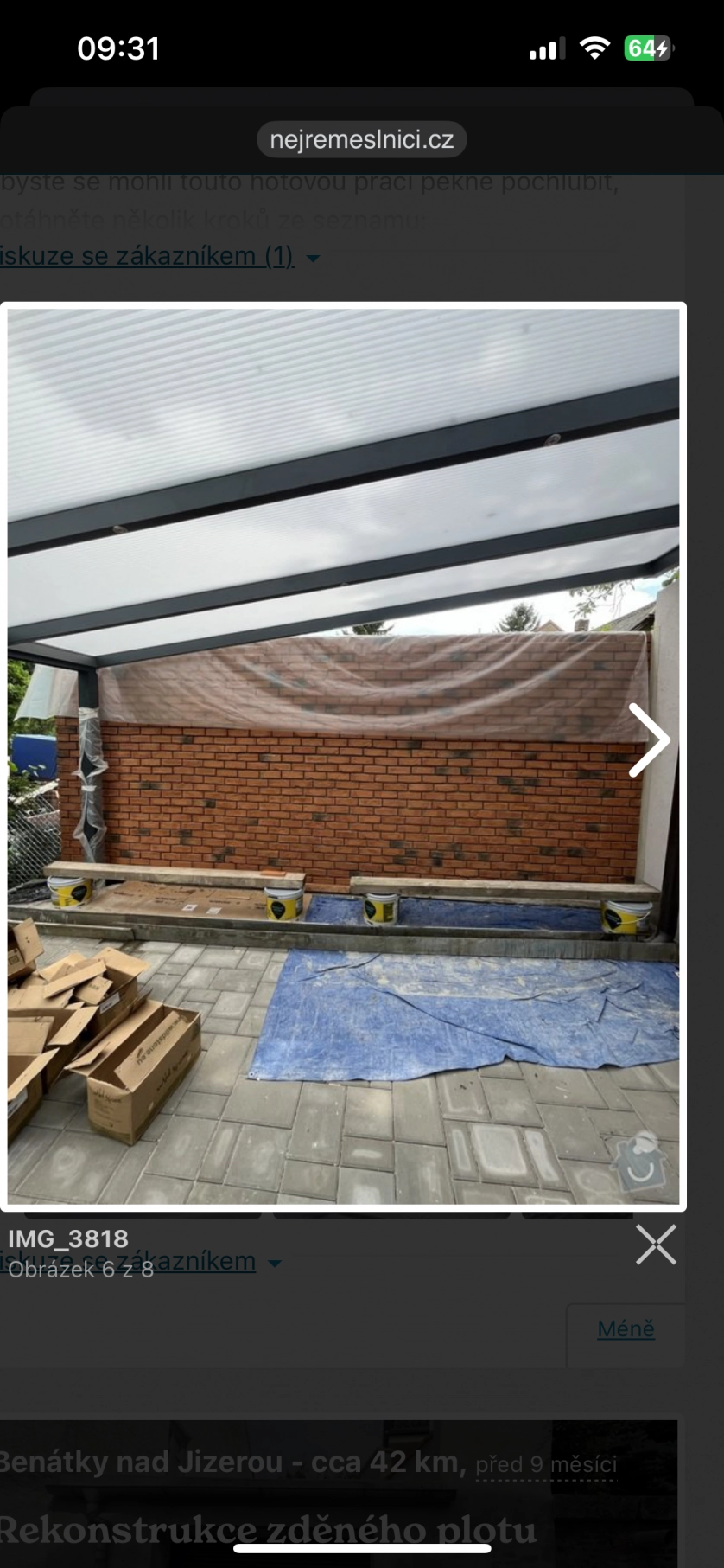 Portfolio work - Fasada,keronstrukce jedneho pokoje,stave opěrné zídky a obloženi klinkerem - photo 5