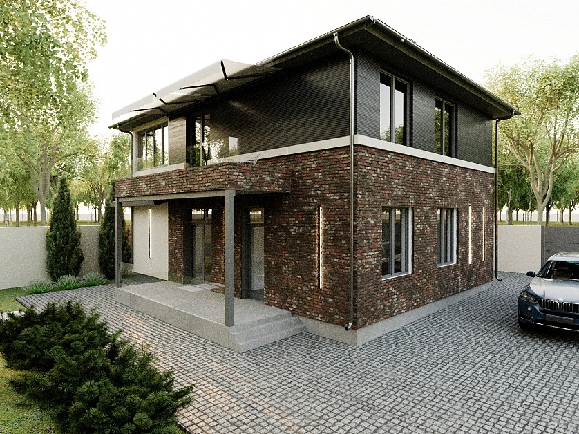 Работа портфолио - Архитектурный проект частного дома 225м2 - фото 4