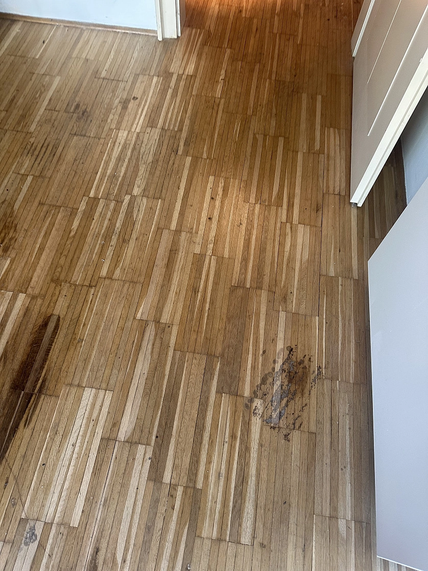 Práce v portfoliu - renovace parketové podlahy - fotografie 2